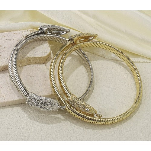 N11567 Adjustable Rhinestone Snake Choker