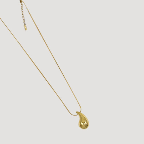 SSN 408G Lux Lux Stainless Steel Waterdrop Neckl in Gold