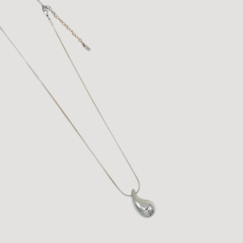 SSN 408R Lux Lux Stainless Steel Waterdrop Neckl in Silver