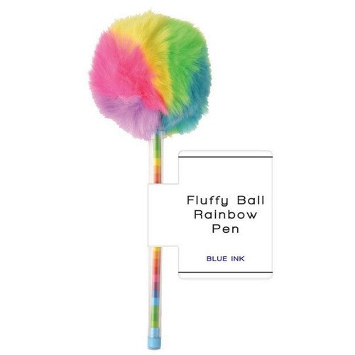 Fluffy Ball Rainbow Pen