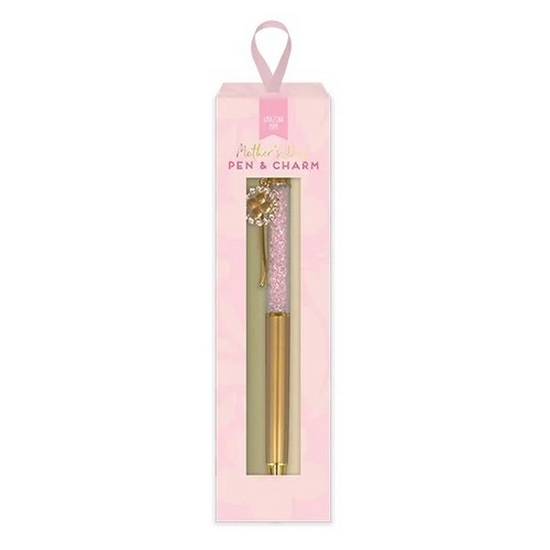 MOT11211 Mothers Day Crystal Pen With Charm in Pink