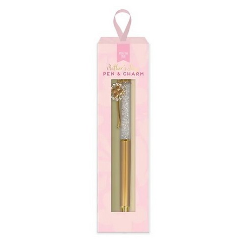 MOT11211 Mothers Day Crystal Pen With Charm in White