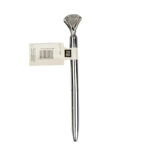 STA2448 Diamond Top Gem Stone Pen in Silver