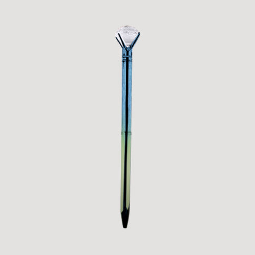 Diamond Top Gem Stone Iridescent Pen in Blue
