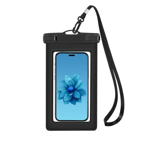 EVFVY25MXW9 Waterproof PVC Phone Pouch in Black