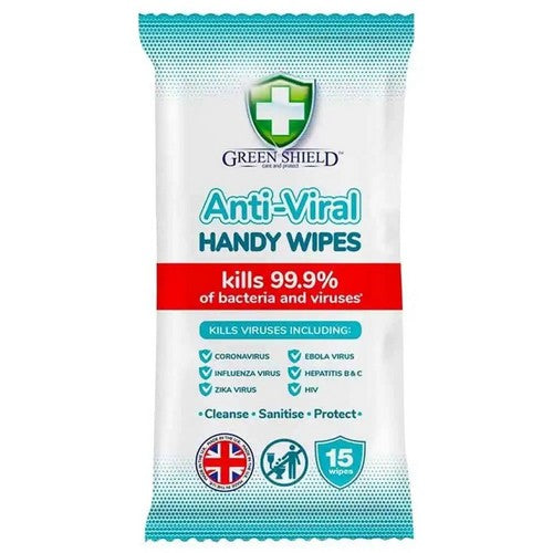 22618D Greenshield Anti-Viral Handy Wipes 15pk