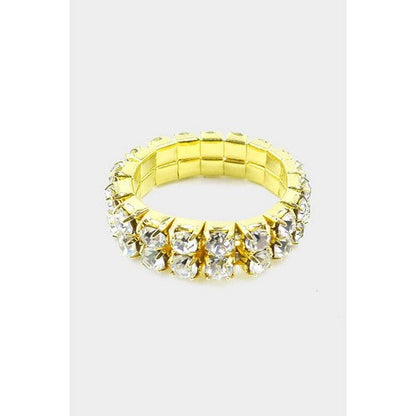 PKTR8554 Stretch Rhinestone Toe Ring in Gold