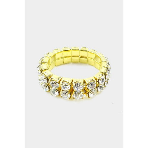 PKTR8554 Stretch Rhinestone Toe Ring in Gold