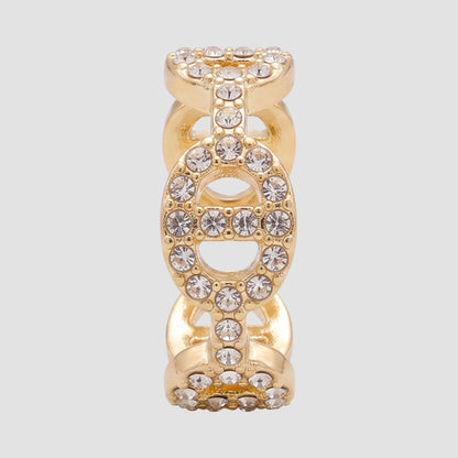 OO Rhinestone Ring in Gold