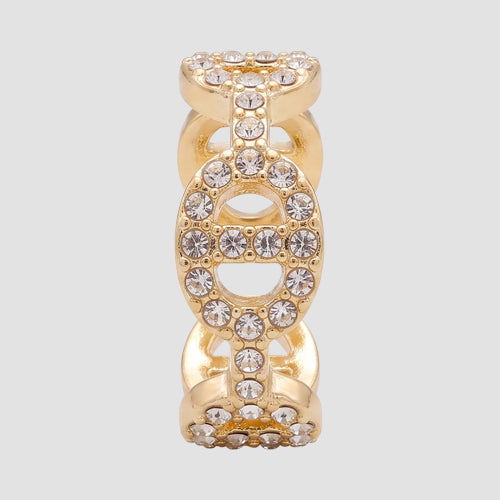 OO Rhinestone Ring in Gold
