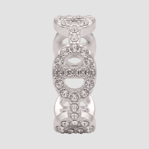 OO Rhinestone Ring in Silver