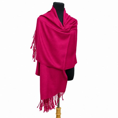 [VAT-FREE SHOPPING]Plain Pashmina in Hot Pink