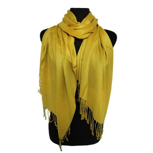 PH-001 Plain Pashmina in Mustard