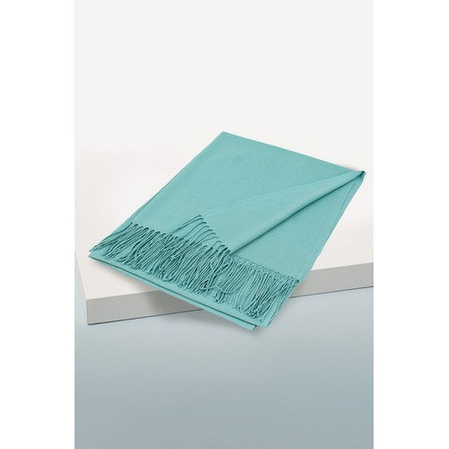 SXW Plain Pashmina in Aqua Blue