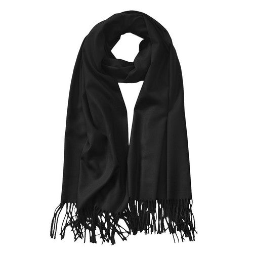 WSK2091 Cashmere Pashmina Black