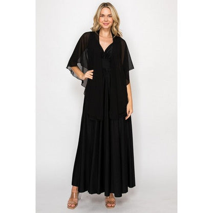 6201 Chiffon Shawl in Black