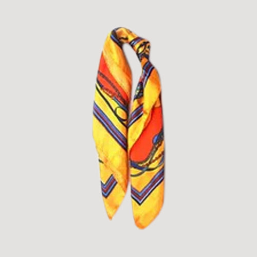 KSF0234 Handbag Print Twilly Scarf in Yellow