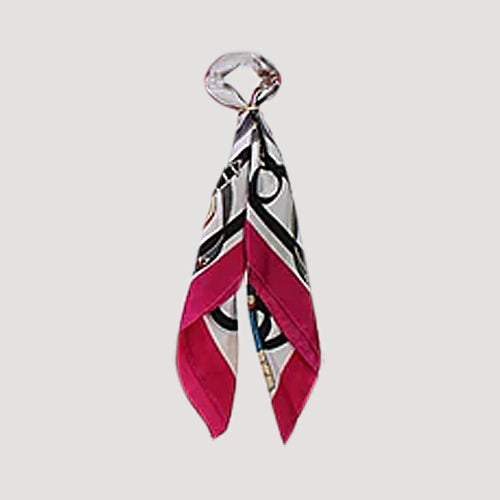 RNT1170 Buckle Print Twilly Scarf in Red
