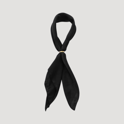 RNT1388F Plain Twilly Scarf in Black