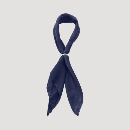 RNT1388F Plain Twilly Scarf in Navy