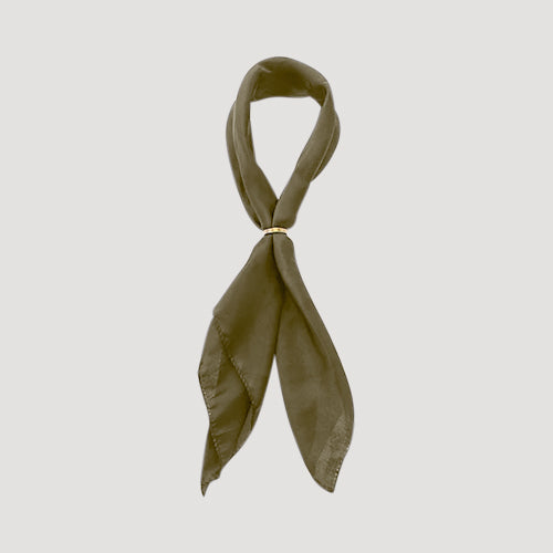RNT1388F Plain Twilly Scarf in Olive