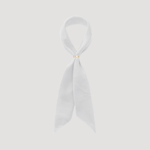 RNT1388R Plain Twilly Scarf in White