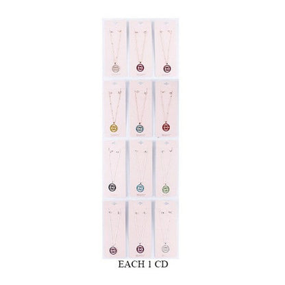 Infinity CC Rhinestone Necklace & Stopper Earring Set