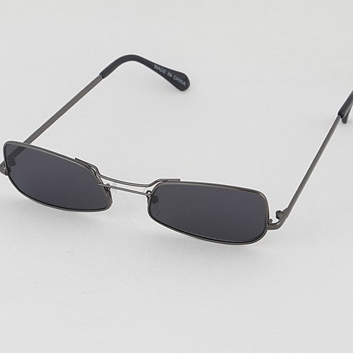 Retro Oblong Metal Rim Aviator Shades