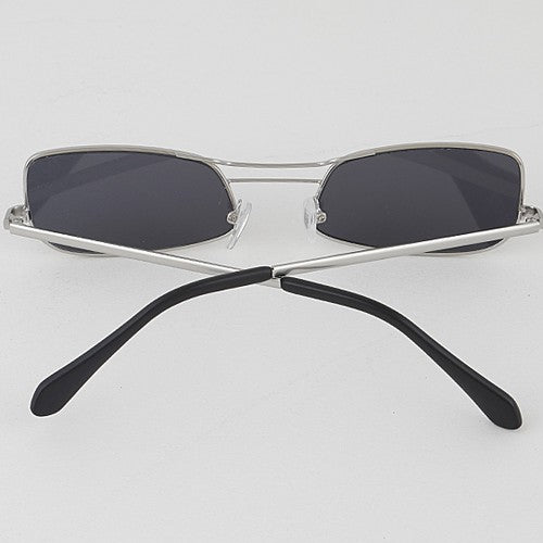 Retro Oblong Metal Rim Aviator Shades