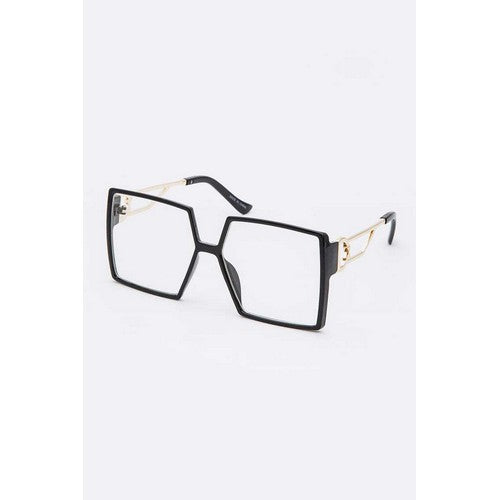 108-89273CLR Oversize Bow Detail Arm Clear Lens Shades