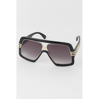 Retro Cazal Aviator Shades with Gold Trim