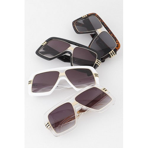 80086 Retro Cazal Aviator Shades with Gold Trim 