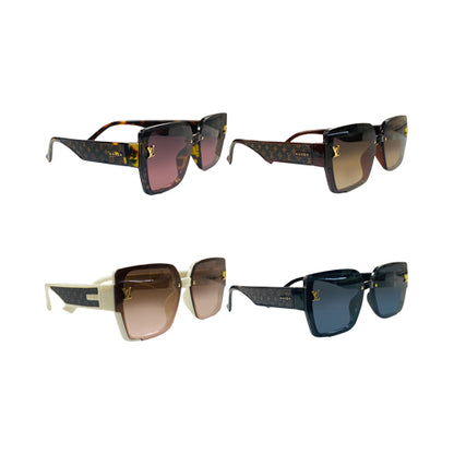 Louis Leather Panel Shades Tortoise Shell