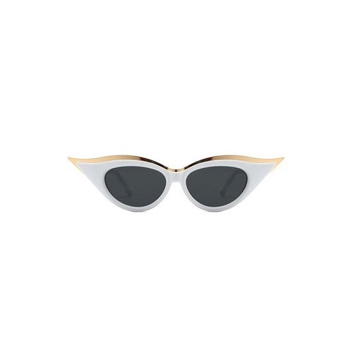 Edge Trim Cat Eye Shades in White