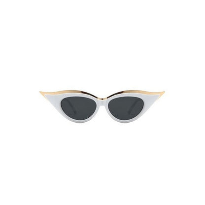 Edge Trim Cat Eye Shades in White