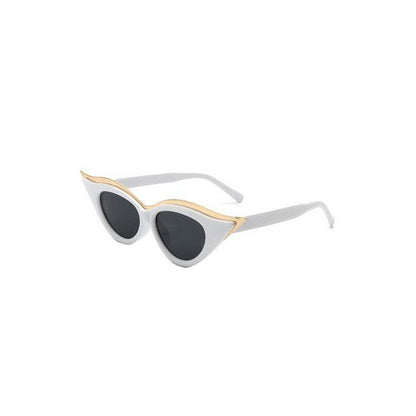 CE-HS1237 Edge Trim Cat Eye Shades in White