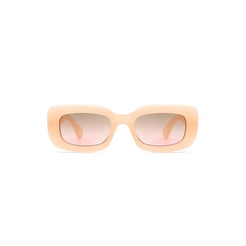 Rib Arm Retro Shades in Beige