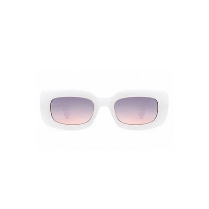 Rib Arm Retro Shades in White