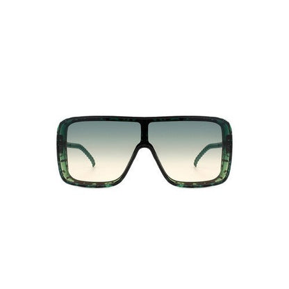 Chain Arm Shield Shades in Green