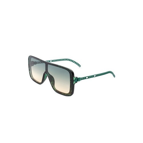 IS-HS2059 Chain Arm Shield Shades in Green
