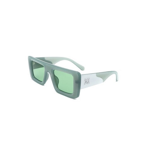 Two-Tone Retro Shades in Green & White