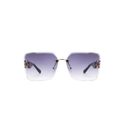 Chain Link Rimless Shades in Black & Purple