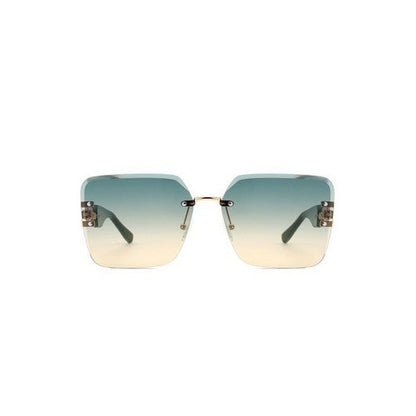 Chain Link Rimless Shades in Green
