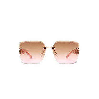 Chain Link Rimless Shades in Pink