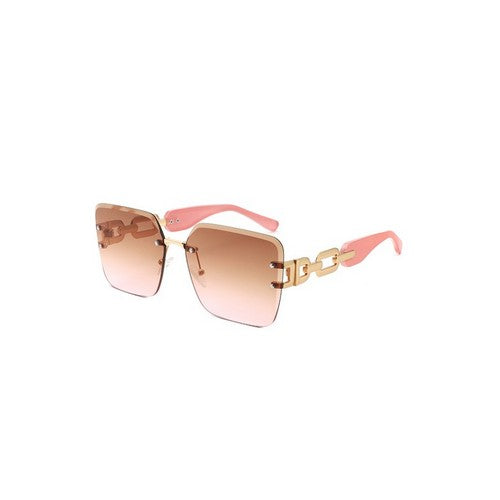 CE-HJ3035 Chain Link Rimless Shades in Pink