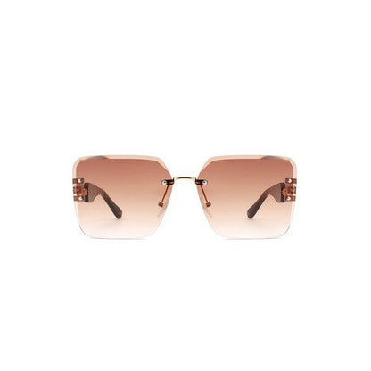 Chain Link Rimless Shades in Tortoiseshell