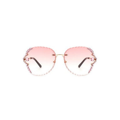 Rhinestone Rimless Shades in Pink