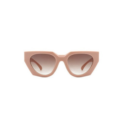 Lion Badge Cut Out Arm Shades in Beige