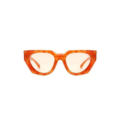Lion Badge Cut Out Arm Shades in Orange
