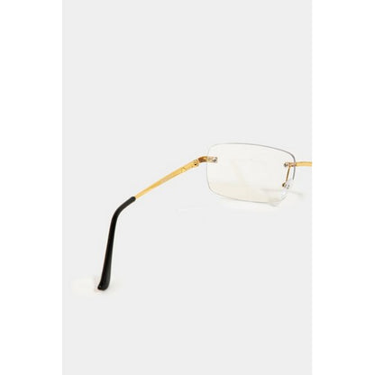 Blue Light Filter Rimless Shades in Gold